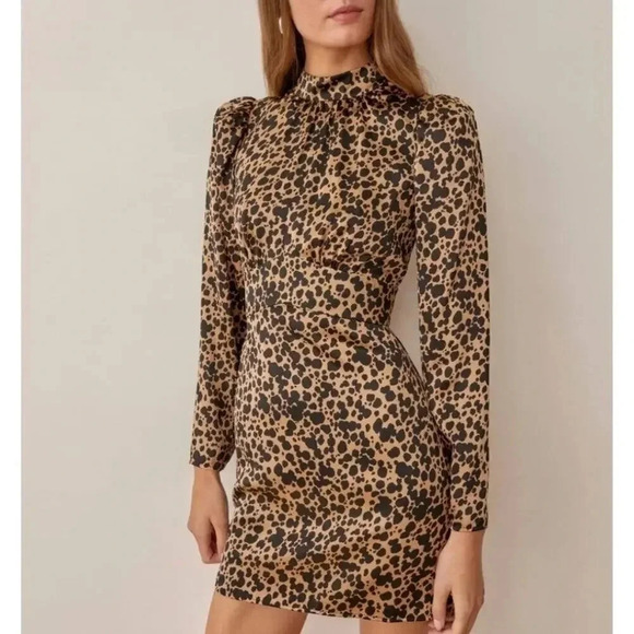 NWT Reformation Samuel Satin Mini Dress B350 - Picture 2 of 9